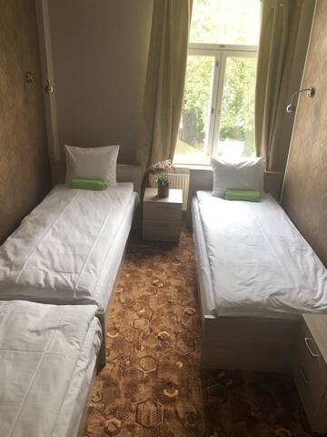 Фото номера Трехместный номер эконом-класса с общей ванной комнатой Хостелы Villa Kadriorg Hostel г. Таллин 3